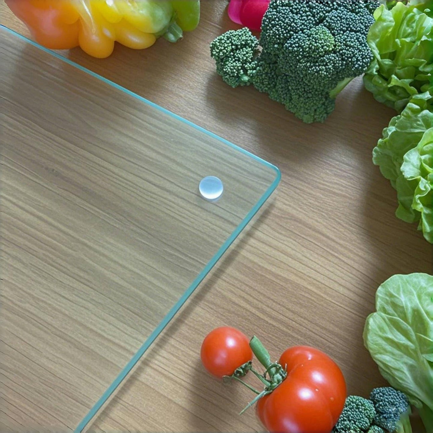 LANGBOHOS 2-Pack Tempered Glass Cutting Boards, 12x16 & 8x12 Inches, Non-Slip Scratch-Resistant Clear Countertop Protector, Heat Resistant Easy Clean Multipurpose Glass Chopping Boards for Kitchen