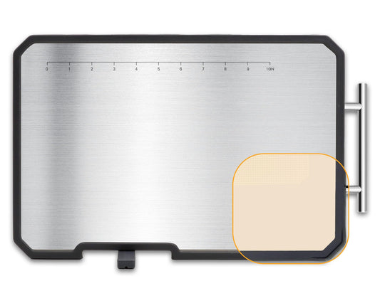 KASURE Medical-Grade Titanium Cutting Board with Measurements, Two Side Titanium Chopping Board for Meat/Seafood, Versatile Cutting Board for Multi-purpose Kitchen Tasks