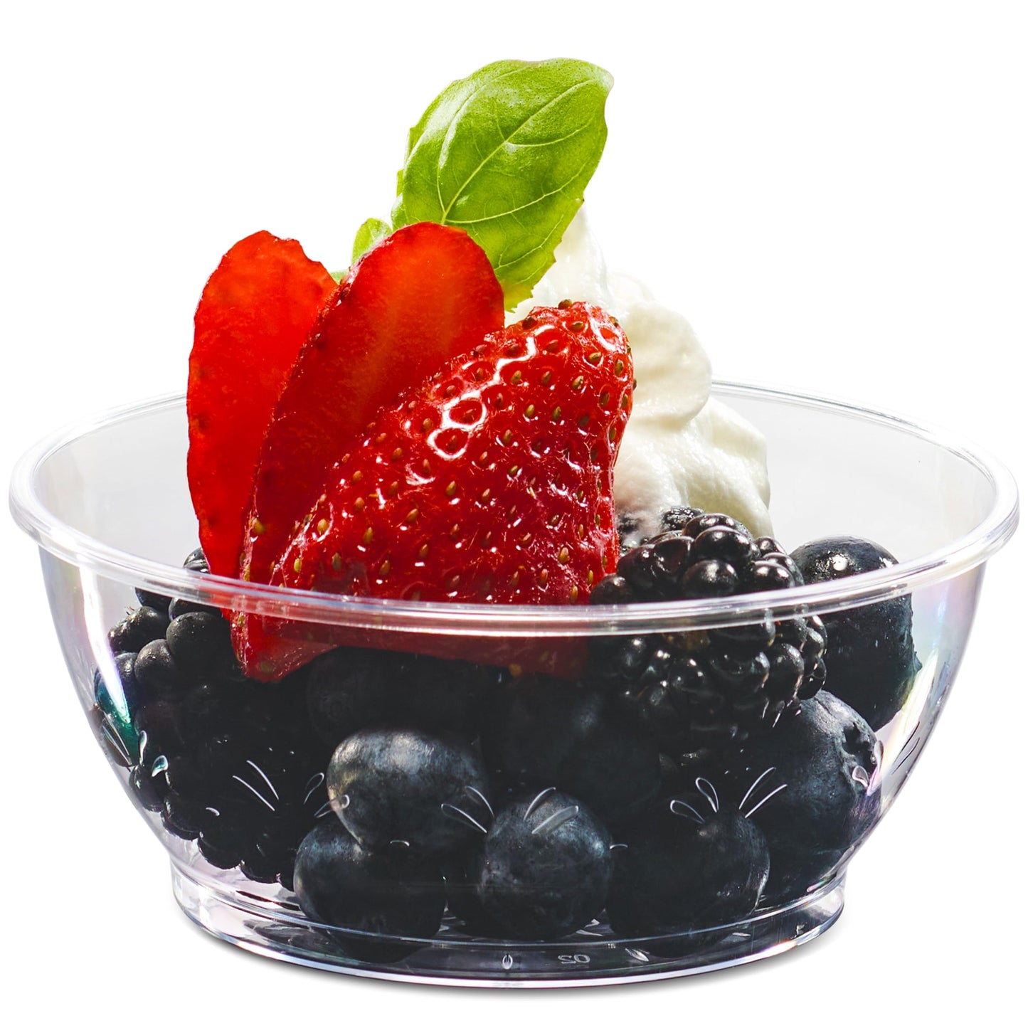 JoyServe Clear Mini Plastic Bowls - (Bulk 100 Pack) 6 Oz Disposable Premium Hard Plastic Dessert Bowls for Serving, Weddings, Catering, Parties, Salsa, Home or Event Party Supplies